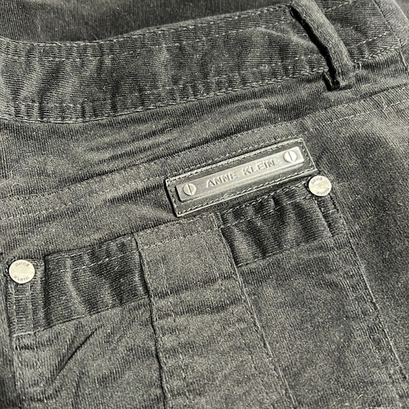 ANNE KLEIN BLACK VELVET LIKE SWING TIME PANTS Size 12 NWT - Picture 7 of 11